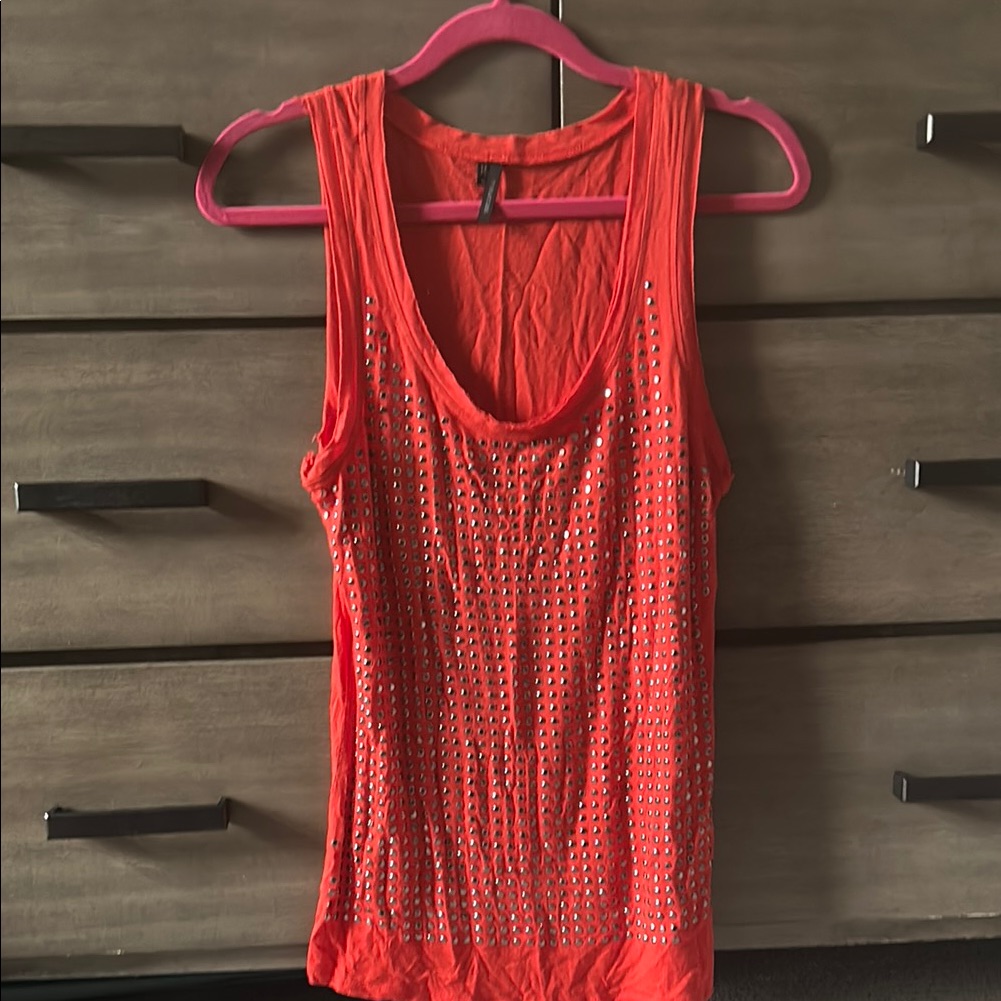 Maurices Vibrant Red Tank Top With Studded Detail